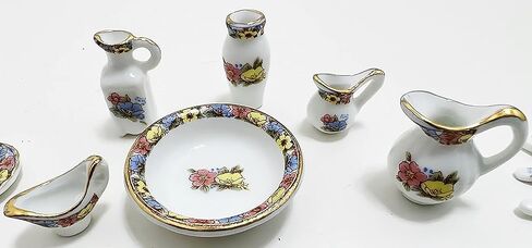 طقم مطبخ سيراميك صغير الحجم للأطفال والديكور طقم عشاء مصنوع يدويًا يوسع إدراك الأطفال ويعلم الأطفال مجموعة الحياة الاجتماعية مقاس 1 (ب) in Kuwait