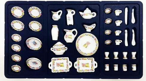 طقم مطبخ سيراميك صغير الحجم للأطفال والديكور طقم عشاء مصنوع يدويًا يوسع إدراك الأطفال ويعلم الأطفال مجموعة الحياة الاجتماعية مقاس 1 (ب) in Kuwait