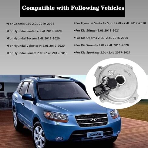 توقيت الصمام المتغير للمحرك VVT الملف اللولبي 24360-2GGD0 - متوافق مع Hyundai Santa Fe Sport 2.0L+2.4L 2017-2018 وكيا سبورتاج 2.0L+2.4L 2017-2021 - يستبدل OE 243602GGD0 in Saudi Arabia