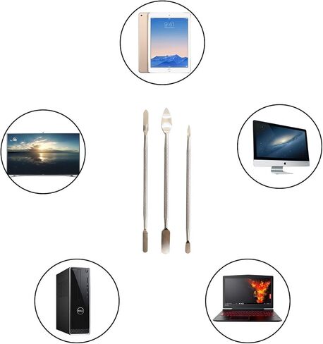 Vimour 3pcs Metal Spudger Set Dual Ends, Repair Opening Metal Pry Tool Kit for Mobile Electronics/Tablets/Laptop/Game Machine and Other Devices in Kuwait