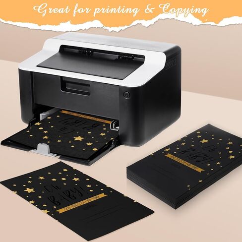 Fulmoon 200 Sheets Heavyweight Cardstock 11 x 17 Thick Card Stock Legal Size Printer Paper for Inkjet or Laser Printers 90lb 250gsm Card Stock for Arts and Crafts Flyers Menus Posters Covers (Black) in Kuwait