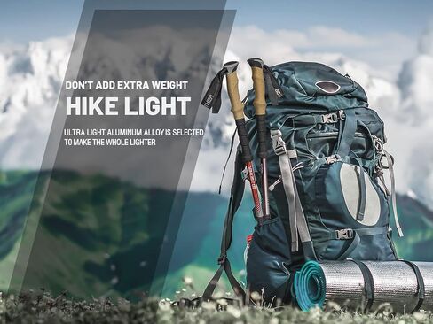 أقطاب G2 Hiker للرحلات سيرًا على الأقدام تلسكوبية/سبائك ألومنيوم/قبضة إسفنجية EVA/قبضة فلين/حزام معصم مبطن بالفوم/حزام قابل للتعديل تلقائيًا/قفل سريع الوجه (عبوة من قطبين). أصفر/أزرق in Kuwait