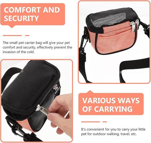 BCOATH الهامستر الصغيرة السكر حبال الفئران الحقيبة السوداء الفئران شينشيلا طائرة شراعية Crossbody اليد الحيوانات شينشيلا سحاب السفر في الهواء الطلق تحمل مع أنبوب لقفص النفق خنزير جربيل الإمدادات in Saudi Arabia