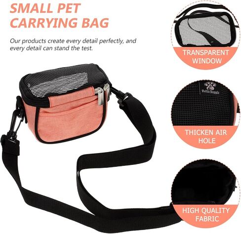 BCOATH الهامستر الصغيرة السكر حبال الفئران الحقيبة السوداء الفئران شينشيلا طائرة شراعية Crossbody اليد الحيوانات شينشيلا سحاب السفر في الهواء الطلق تحمل مع أنبوب لقفص النفق خنزير جربيل الإمدادات in Saudi Arabia