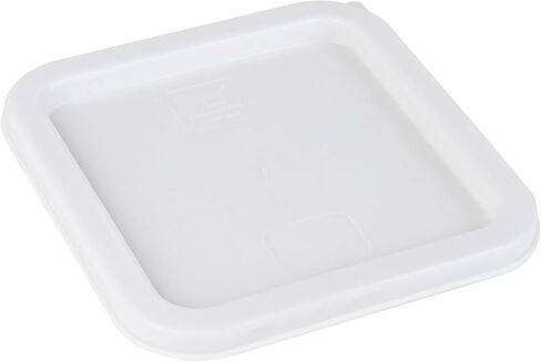 أدوات المطاعم - الغطاء فقط: غطاء بلاستيكي أبيض من Met Lux مقاس 7.5 × 7.5 بوصة، غطاء حاوية تخزين متين - يناسب 2 و4 كوارت، علامة تبويب سحب الزاوية، غطاء حاوية تخزين الطعام، لتأمين المحتويات in Kuwait