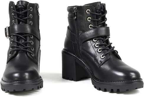 Milwaukee Leather MBL9316 Women's Black Leather Lace-Up Motorcycle Biker Riding Boot with Harness Ring - 6 in Saudi Arabia