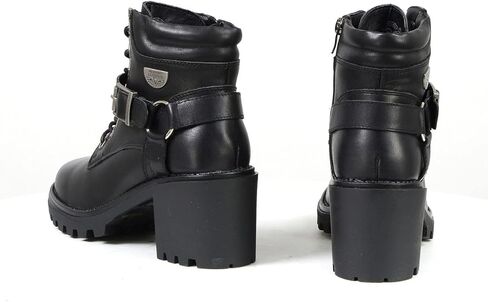 Milwaukee Leather MBL9316 Women's Black Leather Lace-Up Motorcycle Biker Riding Boot with Harness Ring - 6 in Saudi Arabia