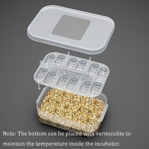 NGe Reptile Egg Breeding Hatchery Box Incubator Tray Container Box for Snake Gecko Lizard (12 Holes) in Saudi Arabia