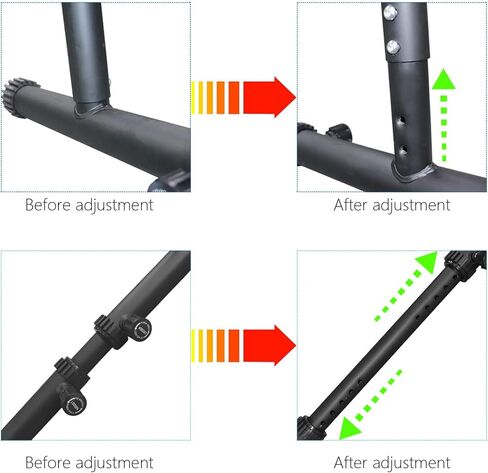 Adomove 1200lbs Heavy Duty Adjustable Height Strength Training Dip Stands Station, Home Gym Fitness Workout Dip bar Station,Tricep Dips, Pull-Ups, Push-Ups in Saudi Arabia