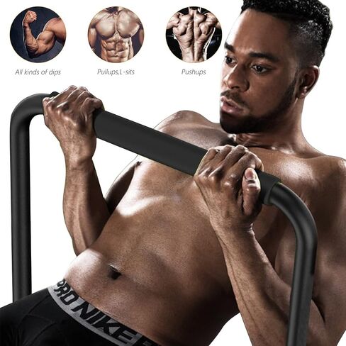 Adomove 1200lbs Heavy Duty Adjustable Height Strength Training Dip Stands Station, Home Gym Fitness Workout Dip bar Station,Tricep Dips, Pull-Ups, Push-Ups in Saudi Arabia