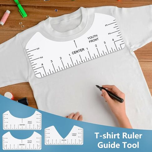 دليل مسطرة Bolexo T Shirt لمحاذاة الفينيل، ملحقات تصميم نقل الحرارة، مسطرة بولي كلوريد الفينيل السميكة الشفافة لمختلف الفئات العمرية in Kuwait