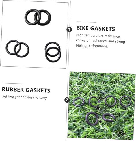 RUNROTOO 12 قطعة دراجة قرص الفرامل الفرجار o حلقة مجموعات الدراجات اكسسوارات الفرامل الفرجار التمهيد الفرامل الفرجار ختم كسر حبل حزام الفرجار ختم أجزاء غسالة عدة الدراجة الفرجار ختم سلسلة الغيار in Kuwait