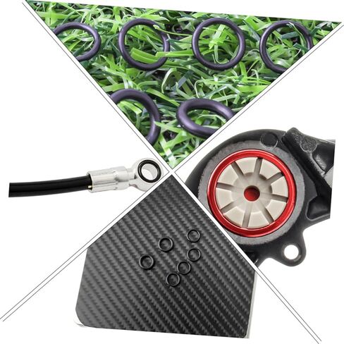 RUNROTOO 12 قطعة دراجة قرص الفرامل الفرجار o حلقة مجموعات الدراجات اكسسوارات الفرامل الفرجار التمهيد الفرامل الفرجار ختم كسر حبل حزام الفرجار ختم أجزاء غسالة عدة الدراجة الفرجار ختم سلسلة الغيار in Kuwait