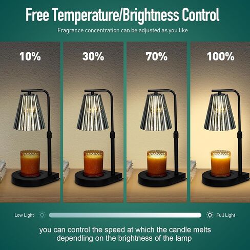 GUVOP Electric Candle Warmer Lamp with Timer, Adjustable Height & Brightness, 2-in-1 Scented Wax Melter Lantern & Desk Lamp, Perfect Home Decor & Gift in Saudi Arabia