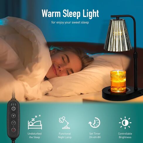 GUVOP Electric Candle Warmer Lamp with Timer, Adjustable Height & Brightness, 2-in-1 Scented Wax Melter Lantern & Desk Lamp, Perfect Home Decor & Gift in Saudi Arabia