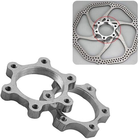 Mantain 2 Pcs Bike Bicycle Freewheel Threaded Hubs Aluminium Alloy Brake Rotor Flange Adapter Replacement Part (44MM) in Saudi Arabia