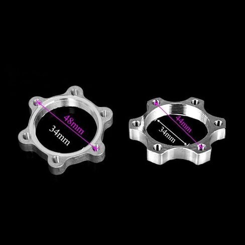 Mantain 2 قطعة دراجة دراجة حرة عجلة مترابطة محاور سبائك الألومنيوم الفرامل الدوار شفة محول استبدال جزء (44 مللي متر) in Kuwait