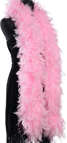 هاندي ليدي 120 جرام شانديل بواس 72 بوصة ريشة تركيا طويلة للنساء الكبار زي إكسسوار للحفلات ذاتية الصنع in Kuwait