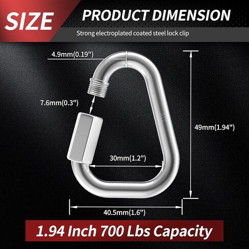 1.9 Inch Delta Quick Links 3/16 Inch 316 Stainless Steel Triangle Locking Quick Connector, M5 Quick Link Chain Heavy Duty Durable Chain Connector - 4 Pack, 700lbs Capacity in Saudi Arabia