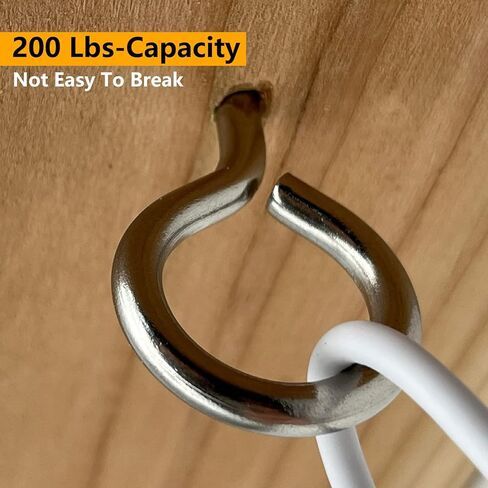 Allkeen 20 PCS Stainless Steel 3.2 Inch Screw Eyes Hooks Screw Eye Bolts, 200 Lbs Capacity in Kuwait