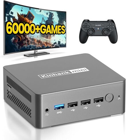 كمبيوتر صغير Intel N100 (يصل إلى 3.4 جيجا هرتز) كمبيوتر صغير Windows 11، كمبيوتر صغير 8 جيجا DDR5 256 جيجا SSD، مدمج في 60,000+ لعبة، شاشة 4K مزدوجة/WiFi 5/BT 4.2/500G كمبيوتر مكتبي صغير HDD خارجي للمكتب المنزلي in Kuwait