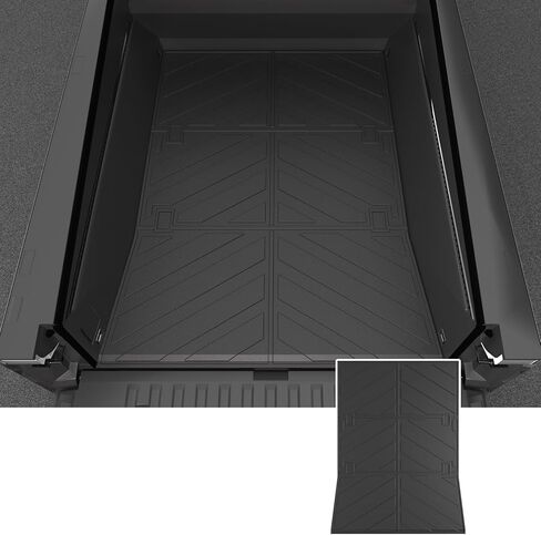 حصيرة سرير شاحنة powoq متوافقة مع 2024 Tesla Cybertruck Truck Bed Liner Truck Bed Protector TPE Cargo Mat جميع الأحوال الجوية استبدال بطانة البضائع لملحقات Tesla Cybertruck 2024 (حصيرة السرير) in Saudi Arabia