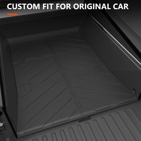 حصيرة سرير شاحنة powoq متوافقة مع 2024 Tesla Cybertruck Truck Bed Liner Truck Bed Protector TPE Cargo Mat جميع الأحوال الجوية استبدال بطانة البضائع لملحقات Tesla Cybertruck 2024 (حصيرة السرير) in Saudi Arabia