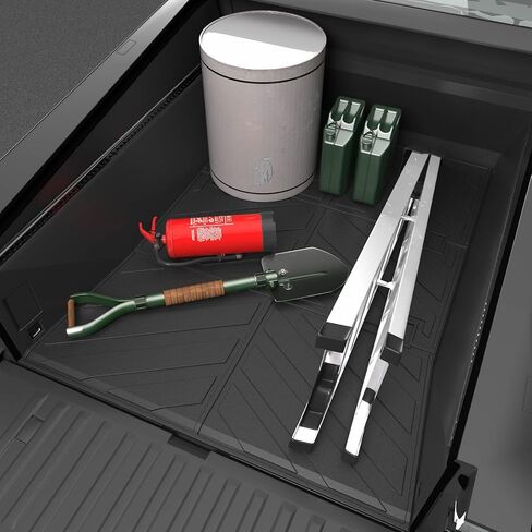حصيرة سرير شاحنة powoq متوافقة مع 2024 Tesla Cybertruck Truck Bed Liner Truck Bed Protector TPE Cargo Mat جميع الأحوال الجوية استبدال بطانة البضائع لملحقات Tesla Cybertruck 2024 (حصيرة السرير) in Saudi Arabia