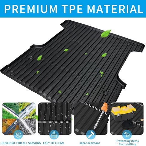 TIYURENER Truck Bed Mat Compatible with 2022 2023 2024 Toyota Tundra 5.5FT Truck Bed Mat Original Car Design Toyota Tundra Accessories Truck Bed Liner TPE Material Anti Slip Truck Bed Mat in Saudi Arabia