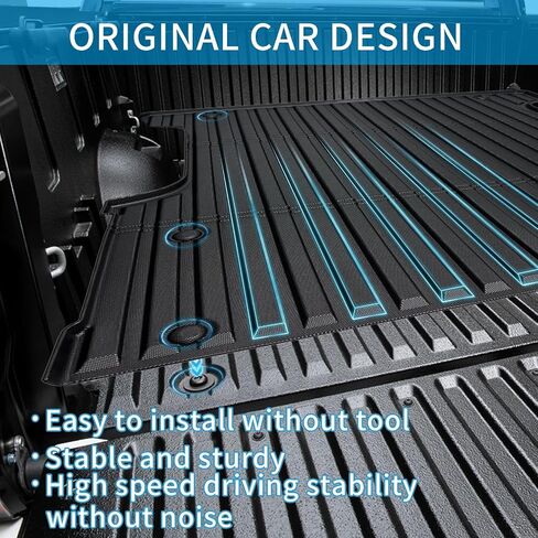 TIYURENER Truck Bed Mat Compatible with 2022 2023 2024 Toyota Tundra 5.5FT Truck Bed Mat Original Car Design Toyota Tundra Accessories Truck Bed Liner TPE Material Anti Slip Truck Bed Mat in Saudi Arabia