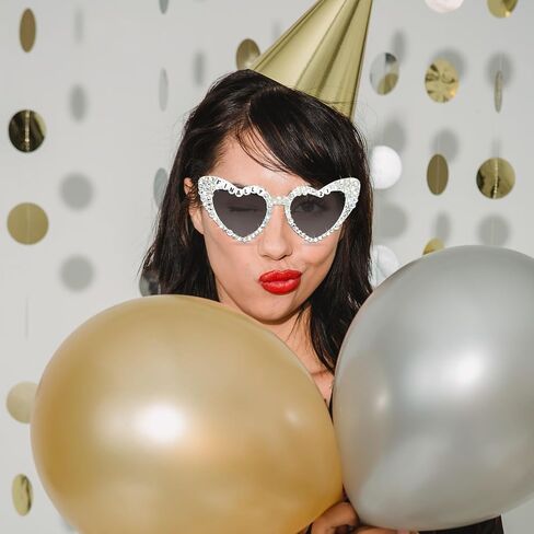 Topfunyy 21st Birthday Sunglasses - White Finally 21 Shiny Bling Diamond Pearl Glasses for Girls 21st Birthday Party Supplies in Saudi Arabia