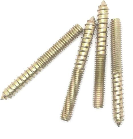 Haozheng Hanger Bolt M8x40 مزدوج الرأس بولت برغي ذاتي التنصت للأثاث 20 قطعة برونزية in Kuwait