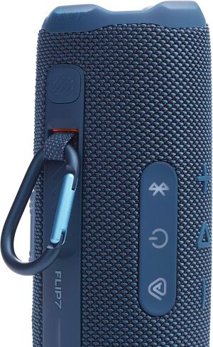 JBL Flip 7 - مكبر صوت محمول مقاوم للماء ومقاوم للسقوط، صوت Bold Pro مع تعزيز صوت AI، 16 ساعة من وقت التشغيل، ونظام PushLock مع ملحقات قابلة للتبديل (أزرق) (متجدد) in Kuwait