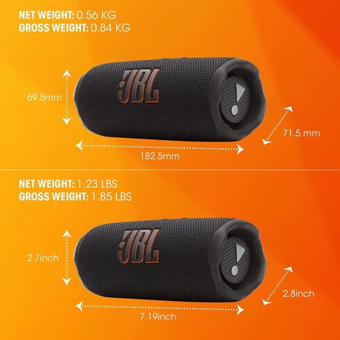 JBL Flip 7 - مكبر صوت محمول مقاوم للماء ومقاوم للسقوط، صوت Bold Pro مع تعزيز صوت AI، 16 ساعة من وقت التشغيل، ونظام PushLock مع ملحقات قابلة للتبديل (أزرق) (متجدد) in Kuwait