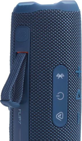 JBL Flip 7 - مكبر صوت محمول مقاوم للماء ومقاوم للسقوط، صوت Bold Pro مع تعزيز صوت AI، 16 ساعة من وقت التشغيل، ونظام PushLock مع ملحقات قابلة للتبديل (أزرق) (متجدد) in Kuwait
