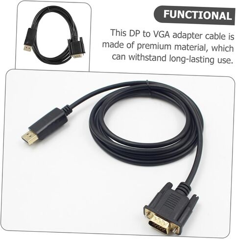 منفذ عرض إلى كابل Vga ذكر إلى سلك ذكر Vga للشاشات وأجهزة العرض، اتصال مستقر عالي الأداء وسهل الاستخدام in Saudi Arabia