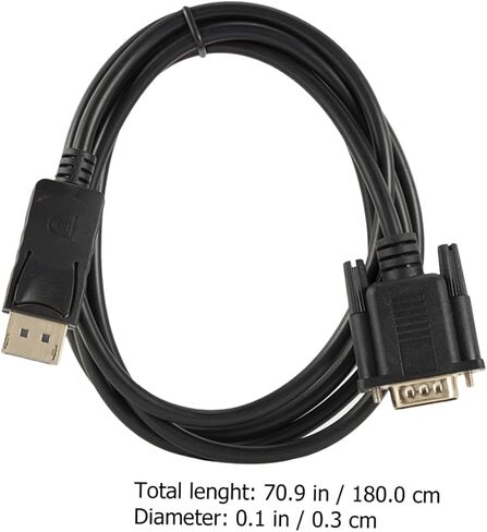 منفذ عرض إلى كابل Vga ذكر إلى سلك ذكر Vga للشاشات وأجهزة العرض، اتصال مستقر عالي الأداء وسهل الاستخدام in Saudi Arabia