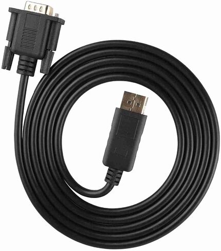 DisplayPort to VGA Cable Adapter High Performance Gold Plated Connectors 1080p Resolution Support for PC Laptop to HDTV Monitor Projector Black 1.8m in Saudi Arabia