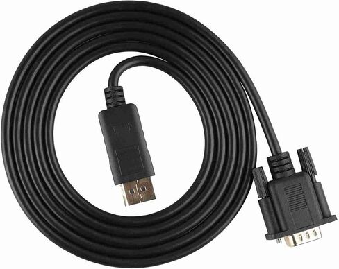 DisplayPort to VGA Cable Adapter High Performance Gold Plated Connectors 1080p Resolution Support for PC Laptop to HDTV Monitor Projector Black 1.8m in Saudi Arabia
