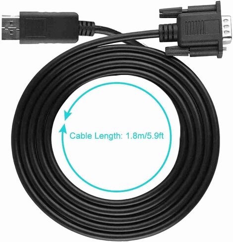 DisplayPort to VGA Cable Adapter High Performance Gold Plated Connectors 1080p Resolution Support for PC Laptop to HDTV Monitor Projector Black 1.8m in Saudi Arabia