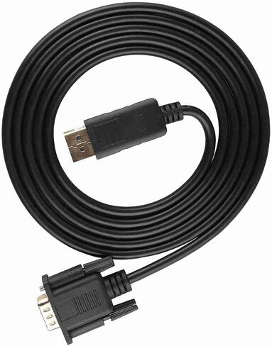 DisplayPort to VGA Cable Adapter High Performance Gold Plated Connectors 1080p Resolution Support for PC Laptop to HDTV Monitor Projector Black 1.8m in Saudi Arabia