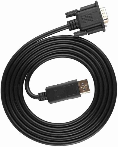 DisplayPort to VGA Cable Adapter High Performance Gold Plated Connectors 1080p Resolution Support for PC Laptop to HDTV Monitor Projector Black 1.8m in Saudi Arabia
