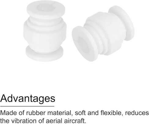 MECCANIXITY Anti-Vibration Shock Absorption Damping Rubber Balls M7xD17xH20mm for RC Quadcopter FPV Gimbal Camera Mount, White/Pack of 12 in Saudi Arabia
