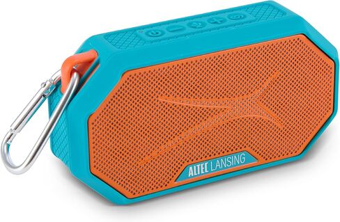 Altec Lansing x Miami Dolphins - مكبر صوت بلوتوث محمول HYDRAMINI 2.0، مقاوم للماء IP67، مخرج 8 وات، وقت تشغيل 12 ساعة، شحن سريع USB-C، تكامل المساعد الصوتي (Miami Dolphins) in Kuwait