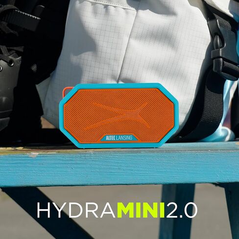 Altec Lansing x Miami Dolphins - مكبر صوت بلوتوث محمول HYDRAMINI 2.0، مقاوم للماء IP67، مخرج 8 وات، وقت تشغيل 12 ساعة، شحن سريع USB-C، تكامل المساعد الصوتي (Miami Dolphins) in Kuwait