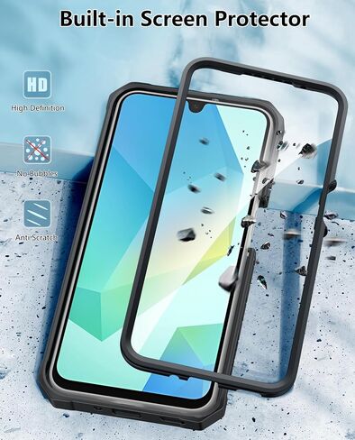 حافظة FNTCASE لهاتف Samsung Galaxy A16-5G: غطاء هاتف خلوي متين من الدرجة العسكرية مع مسند وحافظة | تصميم ممتص للصدمات مصنوع من مادة TPU المقاومة للصدمات لهاتف Galaxy A16 مقاس 6.7 بوصة - أسود in Kuwait