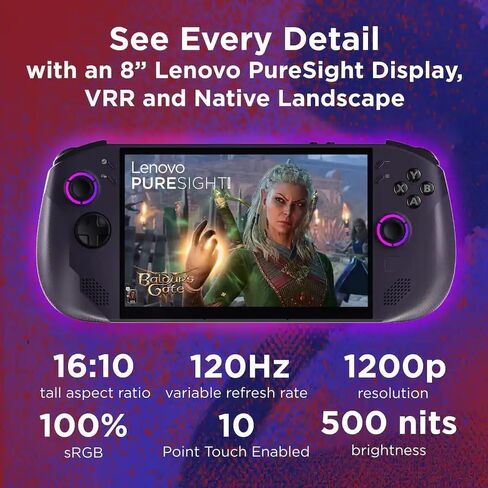 Lenovo Legion Go S Gaming Handheld Consoles, Steam OS, 16GB RAM, 1TB SSD, 8" 120Hz IPS LCD Touch Screen, AMD Ryzen Z2 Go, with GSF Kit in Saudi Arabia