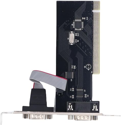 محول بطاقة التوسعة التسلسلية بمنفذين PCIe إلى محول DB9 COM RS232 الصناعي للكمبيوتر المكتبي، مع شريحة 16C550 UART WCH382 in Kuwait