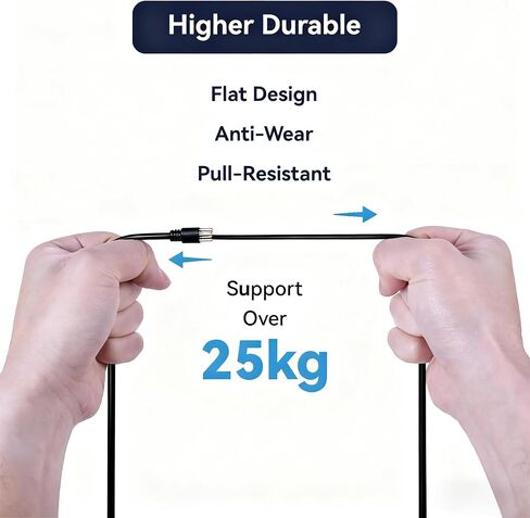 Cat 6 Ethernet Cable 7ft (at a Cat5e Price but Higher Bandwidth) Flat Internet Network Cables - Cat6 Ethernet Patch Cable Short - Black Computer LAN Cable with Snagless RJ45 Connectors in Saudi Arabia