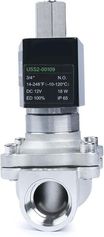1" Brass Electric Solenoid Valve 12V DC NPT Normally Open Air Gas Non-potable Water Viton in Saudi Arabia